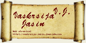 Vaskrsija Jašin vizit kartica